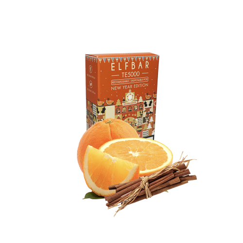 Elf Bar Christmas Edition TE5000 Cinnamon Orange (Корица Апельсин) Одноразовый POD