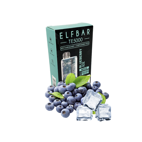 Elf Bar TE5000 Blueberry Ice (Черника Лёд) Одноразовый POD