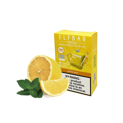 Elf Bar Pi9000 Lemon mint (Лимон мята) Одноразовый POD