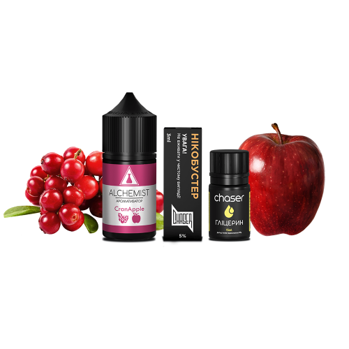 Жидкость Alchemist Salt CranApple 30 мл 50 мг Клюква Яблоко Самозамес
