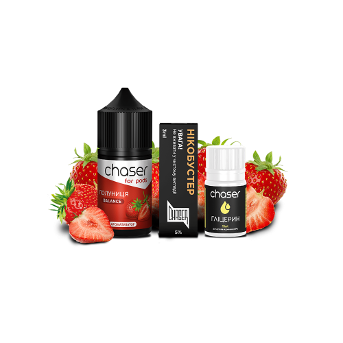 Жидкость Chaser Salt Strawberry Ultra 30 мл 50 мг Клубника Самозамес