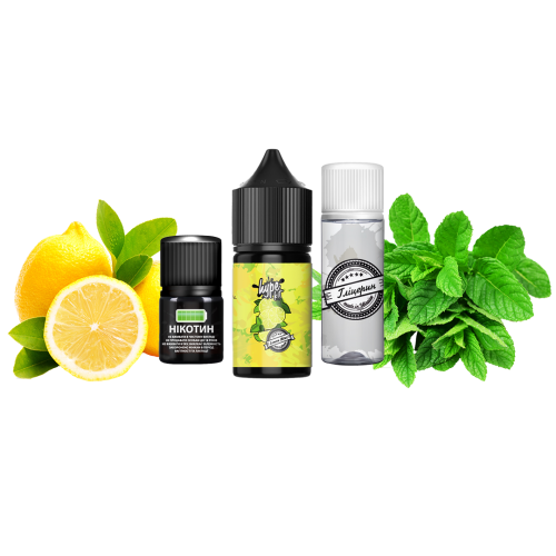 Жидкость Hype Salt Kit Lemon Mint 30 мл 50 мг Лимон Мята Самозамес
