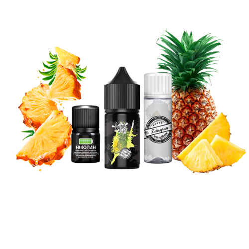 Жидкость Hype Salt Kit Pineapple 30 мл 50 мг Ананас Самозамес