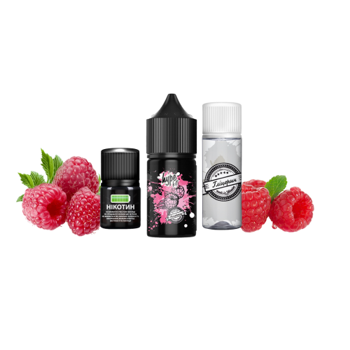 Жидкость Hype Salt Kit Raspberry 30 мл 50 мг Малина Самозамес
