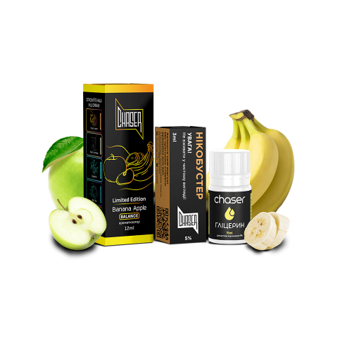 Жидкость Chaser Salt Black Banana Apple Limited Ultra 30 мл 50 мг Банан Яблоко Самозамес