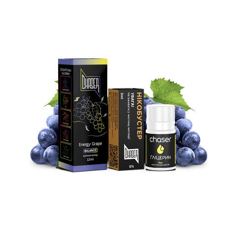 Жидкость Chaser Salt Black Energy Grape Ultra 30 мл 50 мг Виноградный Энергетик Самозамес