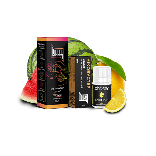 Жидкость Chaser Salt Black Watermelon Lemon Ultra 30 мл 50 мг Арбуз Лимон Самозамес
