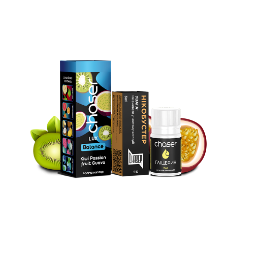 Жидкость Chaser Salt Lux Kiwi Passion Fruit Guava Ultra 30 мл 50 мг Киви Маракуйя Гуава Самозамес