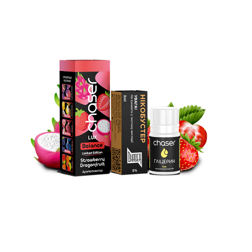Жидкость Chaser Salt Lux Strawberry Dragonfruit Limited Ultra 30 мл 50 мг Клубника Драконий Фрукт Самозамес