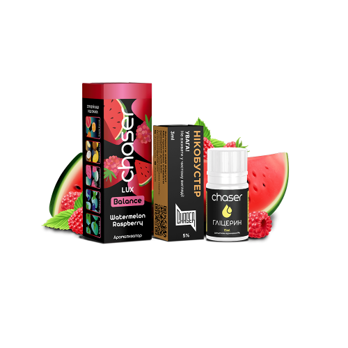 Жидкость Chaser Salt Lux Watermelon Raspberry Ultra 30 мл 50 мг Арбуз Малина Самозамес