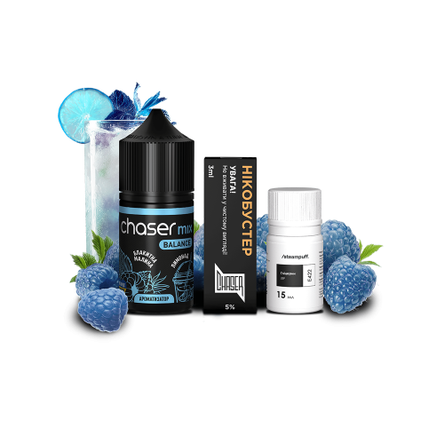 Жидкость Chaser Salt Mix Blue Raspberry Lemonade Ultra 30 мл 50 мг Синяя Малина Лимонад Самозамес