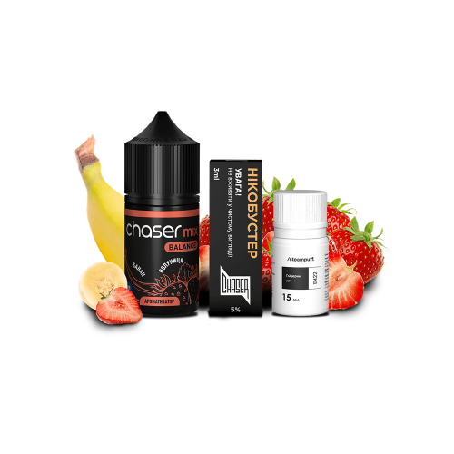 Жидкость Chaser Salt Mix Strawberry Banana Ultra 30 мл 50 мг Клубника Банан Самозамес