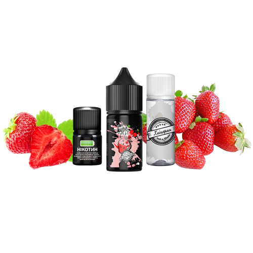 Жидкость Hype Salt Kit Strawberry 30 мл 50 мг Клубника Самозамес