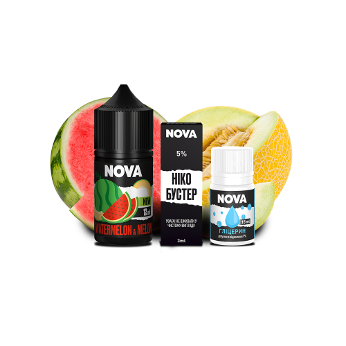 Жидкость Chaser Salt Nova Watermelon Melon 30 мл 50 мг Арбуз Дыня Самозамес