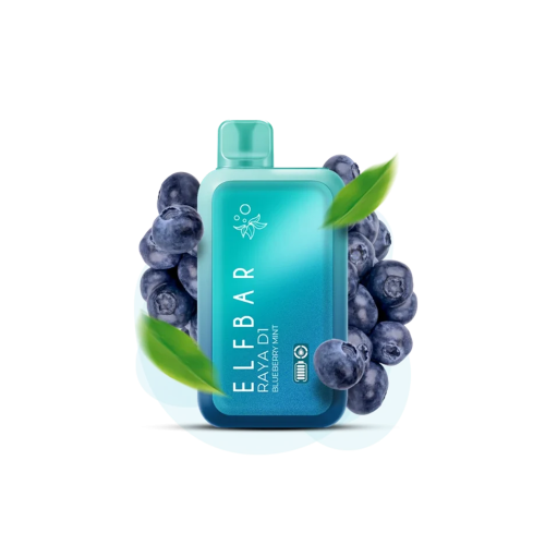 Elf Bar Raya D1 13000 Blueberry Mint (Черника Мята) Одноразовый POD