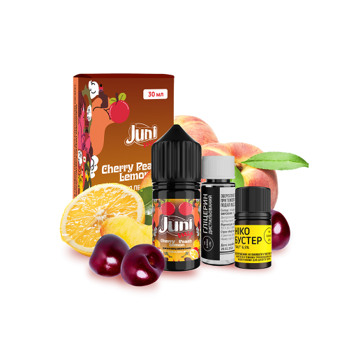 Жидкость Juni Salt Mix Cherry Peach Lemon 30 мл 50 мг Вишня Персик Лимон Самозамес