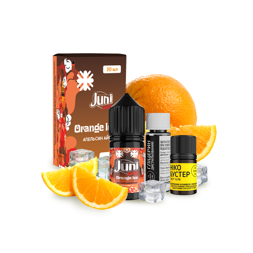 Жидкость Juni Salt Mix Orange Ice 30 мл 50 мг Апельсин Лёд Самозамес