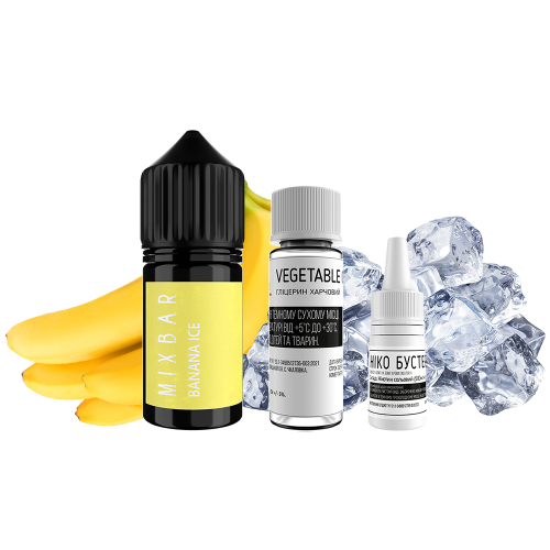 Жидкость Mix Bar Salt Banana Ice 30 мл 50 мг Банан Лёд Самозамес