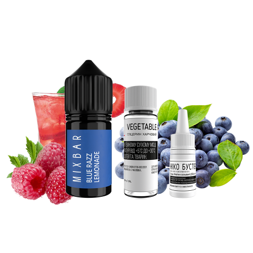 Жидкость Mix Bar Salt Blue Razz Lemonade 30 мл 50 мг Ягодный Лимонад Самозамес