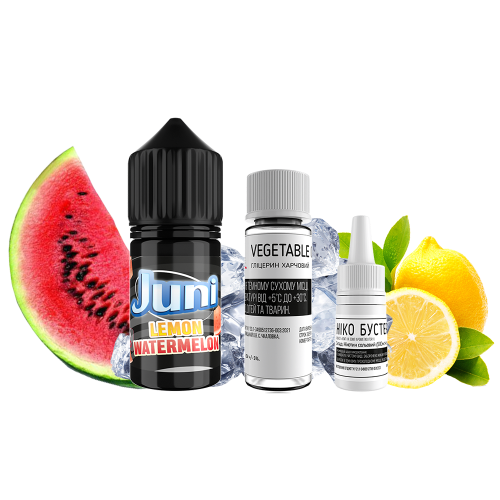 Жидкость Juni Salt Silver Ice Watermelon Lemon 30 мл 50 мг Арбуз Лимон Лёд Самозамес