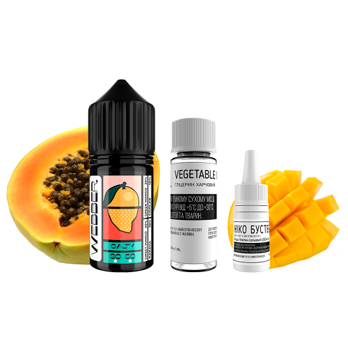 Рідина Webber Salt Mango Papaya 30 мл 50 мг Манго Папайя Самозаміс