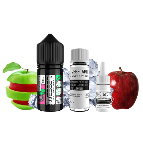 Жидкость Webber Salt Silver Ice Double Apple 30 мл 50 мг Двойное Яблоко Лёд Самозамес