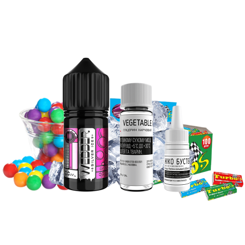 Жидкость Webber Salt Silver Ice Mint Bubble 30 мл 50 мг Gum Мятная Жвачка Лёд Самозамес