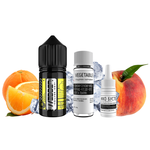 Жидкость Webber Salt Silver Ice Orange Peach 30 мл 50 мг Апельсин Персик Лёд Самозамес