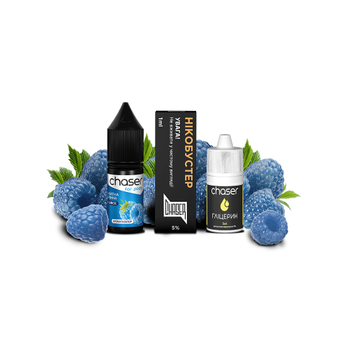 Жидкость Chaser Salt Blue Raspberry Ultra 10 мл 50 мг Черника Малина Самозамес