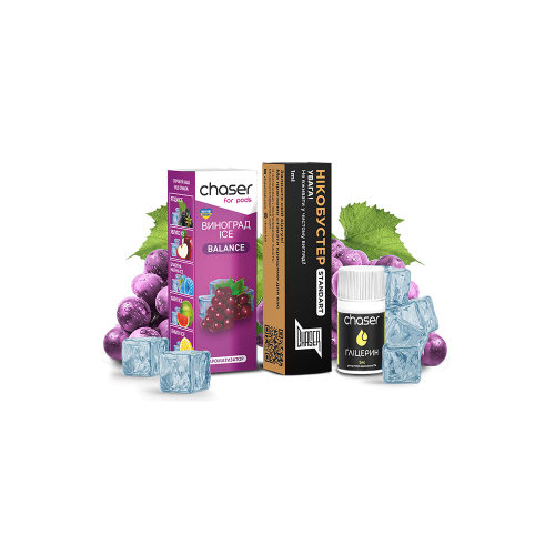 Жидкость Chaser Salt Grape Ice Ultra 10 мл 50 мг Виноград Самозамес
