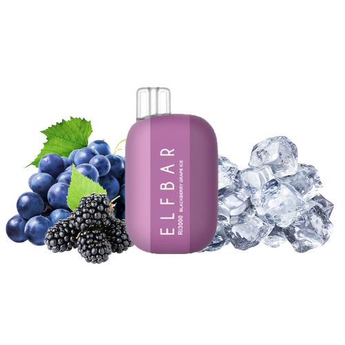 Elf Bar Ri3000 Blackberry Grape Ice (Ежевика Виноград Лед) Одноразовый POD