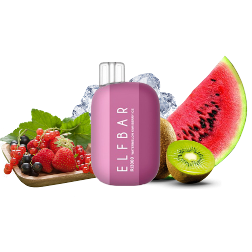Elf Bar Ri3000 Watermelon Kiwi Berry Ice (Арбуз Киви Ягоды Лед) Одноразовый POD
