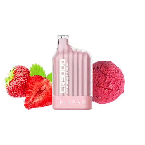 Elf Bar CR5000 Strawberry Ice Cream (Клубничное мороженое) Одноразовый POD