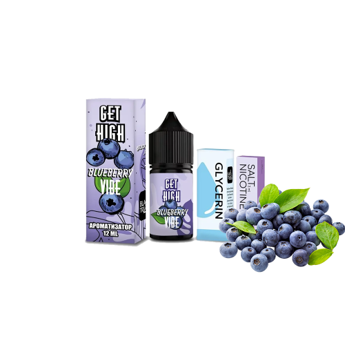 Жидкость Get High Salt Blueberry Vibe 30 мл 50 мг Блюберри Вайб Самозамес