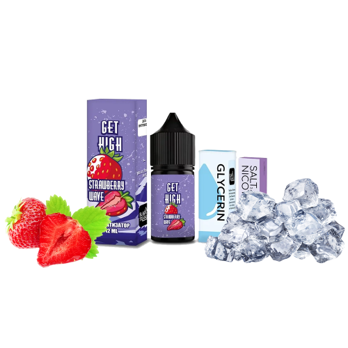 Жидкость Get High Salt Strawberry Wave 30 мл 50 мг Стравберри Вейв Самозамес
