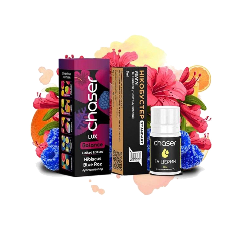 Жидкость Chaser Salt Lux Hibiscus Blue Razz 30 мл 50 мг Гибискус Блю Разз Самозамес
