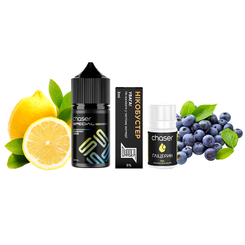 Жидкость Chaser Salt Special Berry Blueberry Lemon 30 мл 50 мг Черника Лимон Самозамес