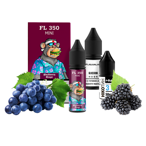 Жидкость Flavorlab Salt FL350 mini Blackberry Grape 15 мл 50 мг Ежевика виноград Самозамес