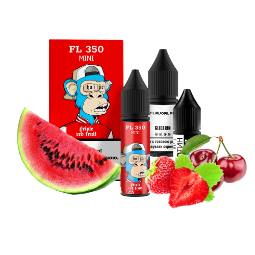 Жидкость Flavorlab Salt FL350 mini Triple red fruit 15 мл 50 мг Арбуз Клубника Вишня Самозамес