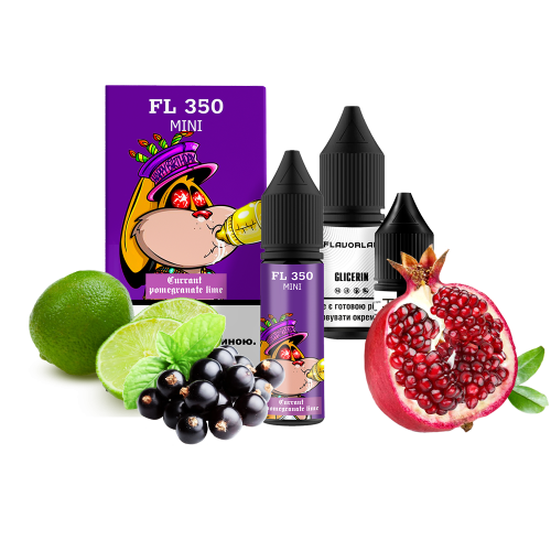Жидкость Flavorlab Salt FL350 mini Currant pomegranate lime 15 мл 50 мг Смородина Гранат Лайм Самозамес