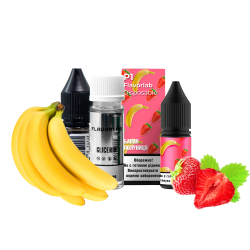 Жидкость Flavorlab Salt Р1 Банан 10 мл 50 мг клубника Самозамес