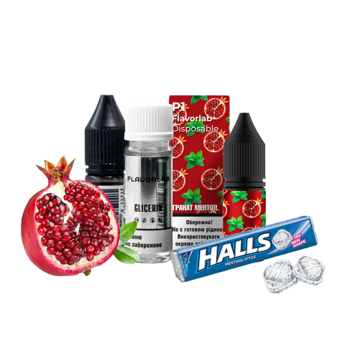 Жидкость Flavorlab Salt Р1 Гранат 10 мл 50 мг Ментол Самозамес
