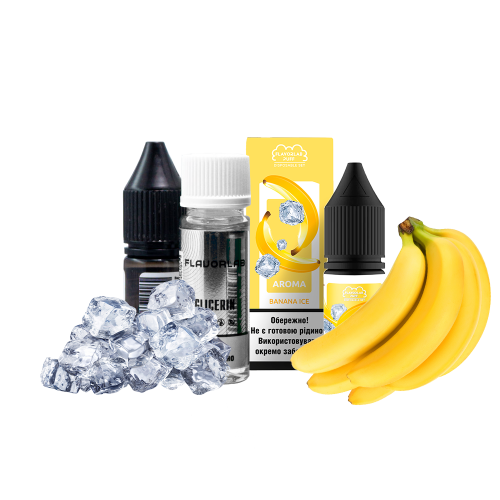 Жидкость Flavorlab Salt Puff Banana ice 10 мл 50 мг Банан Лёд Самозамес