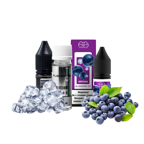 Жидкость Flavorlab Salt Puff Blueberry ice 10 мл 50 мг Черника Лёд Самозамес