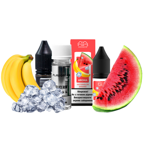 Жидкость Flavorlab Salt Puff Watermelon banana 10 мл 50 мг Арбуз банан Самозамес