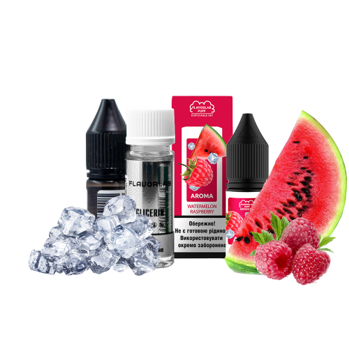Жидкость Flavorlab Salt Puff Watermelon raspberry 10 мл 50 мг Арбуз малина Самозамес