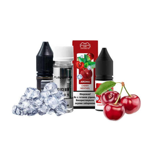 Жидкость Flavorlab Salt Puff Cherry mentol 10 мл 50 мг Вишня ментол Самозамес