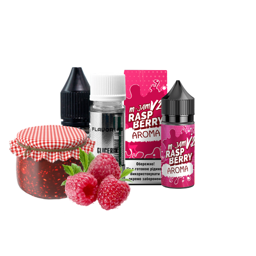 Жидкость Flavorlab Salt MJam V2 Raspberry 30 мл 50 мг Малина Самозамес