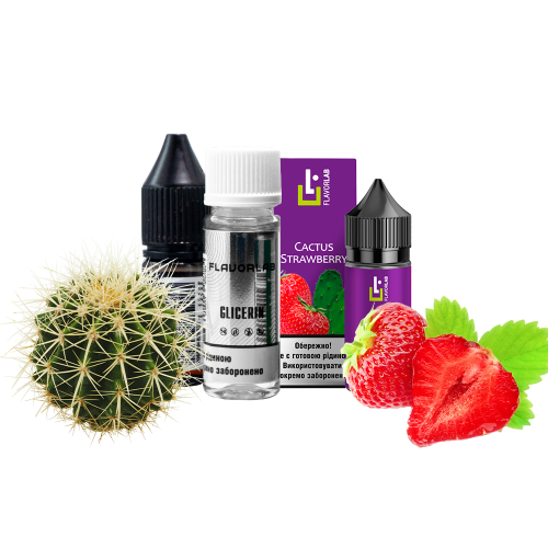 Жидкость Flavorlab Salt Aroma MAX Cactus strawberry 30 мл 50 мг Кактус клубника Самозамес