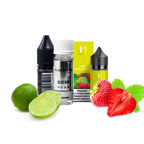 Жидкость Flavorlab Salt Aroma MAX Lime strawberry 30 мл 50 мг Лайм клубника Самозамес